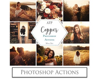 Photoshop Actions, for Photographers - COPPER Mini Set / Photography, Digital, Instagram Filters, Newborn, Wedding, Influencer, Photo Edit