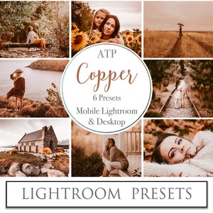 6 Lightroom MOBILE PRESETS - COPPER / Influencer, Instagram, Photographer Presets, Blogger Preset, Photo Editing, Lifestyle Presets