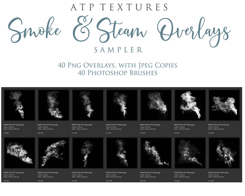 40 Png Overlays SMOKE and STEAM BRUSHES / Photo Etsy Australia