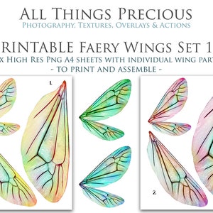 PRINTABLE FAIRY WINGS Set 15 Cosplay Pattern Clipart Png - Etsy