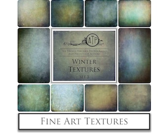 10 Fine Art Textures - WINTER Set 5 / Photography High Res, Scrapbooking Background Texture, Photoshop Overlays, Digital