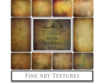 10 DIGITAL TEXTURES - WARM Set 13 / Photography Overlay, High Res, Scrapbooking, Fine Art Texture, Photoshop Overlays, Textured Backdrop