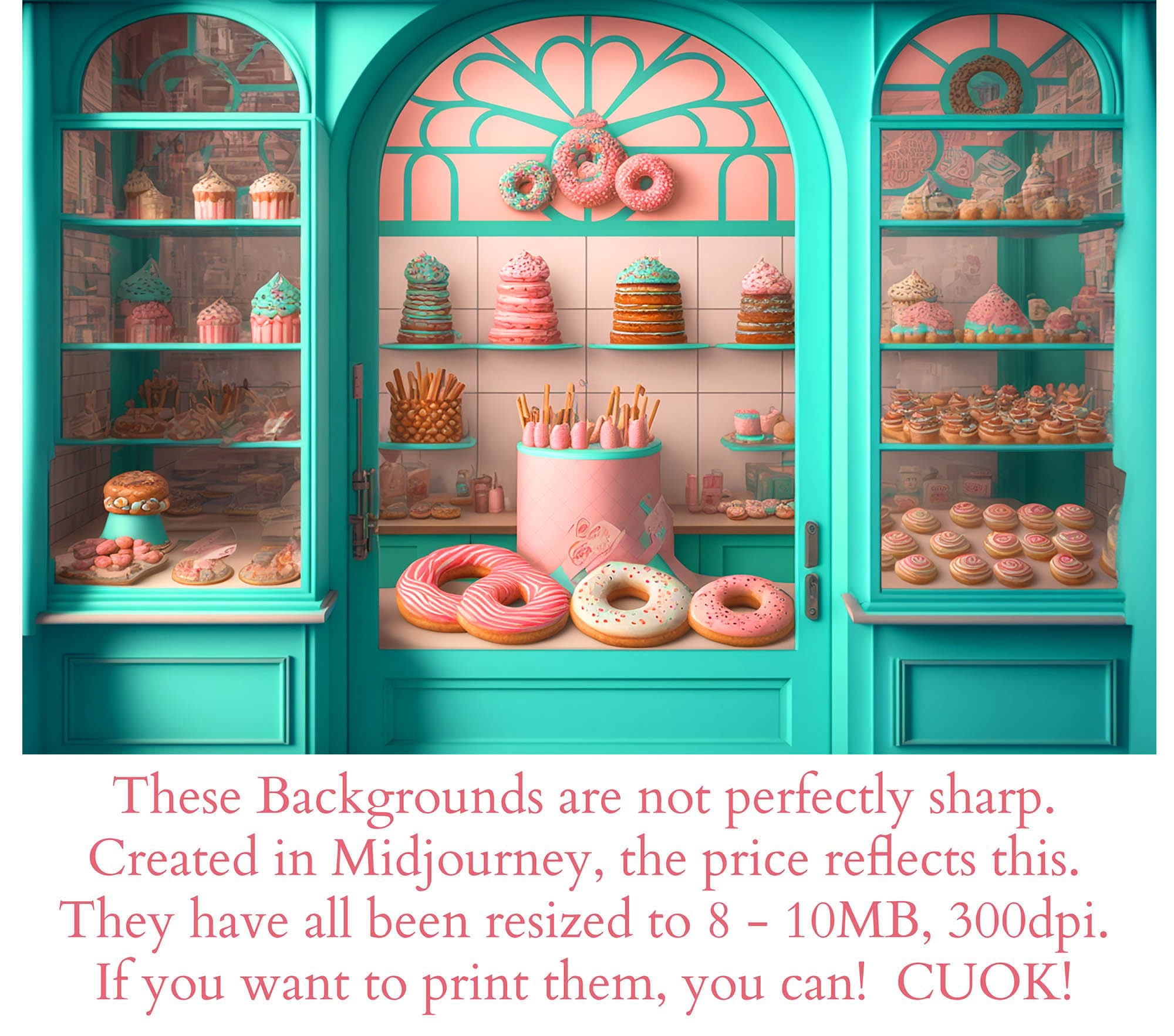 24 Digital Papers Sweet Shop Backgrounds Photo Overlay Etsy