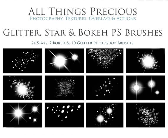 Glitter Star Und Bokeh Photoshop Pinsel Fotografie Etsy