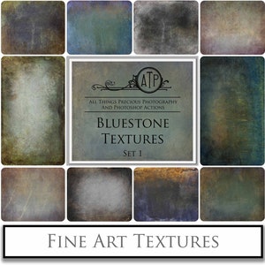 10 Fine Art TEXTURES - BLUESTONE Set 1 / Photography Textures, Digital Scrapbooking, Photo Background, Photoshop Overlays, Backdrop
