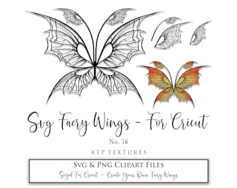 SVG WINGS No. 16  Halloween Costume pattern, Cosplay template, Print, Png sublimation, Fairy clipart