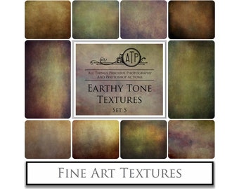 10 Fine Art Textures - Earthy Set 5 / Photography Textures, Digital Scrapbooking Paper, Photo Background, Photoshop Overlays