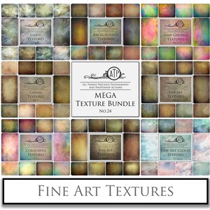 80 Fine Art TEXTURES, Digital BUNDLE / No. 24 / Photo Overlay, Texture Background, Scrapbook Paper, Photoshop Overlays, Textured