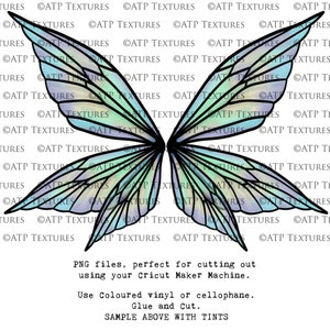 SVG FAIRY WINGS No. 4 For Cricut Maker, Costume, Cosplay Wings, Printable Wing, Templates, Digital, Cutting Machine, Png Clipart image 6