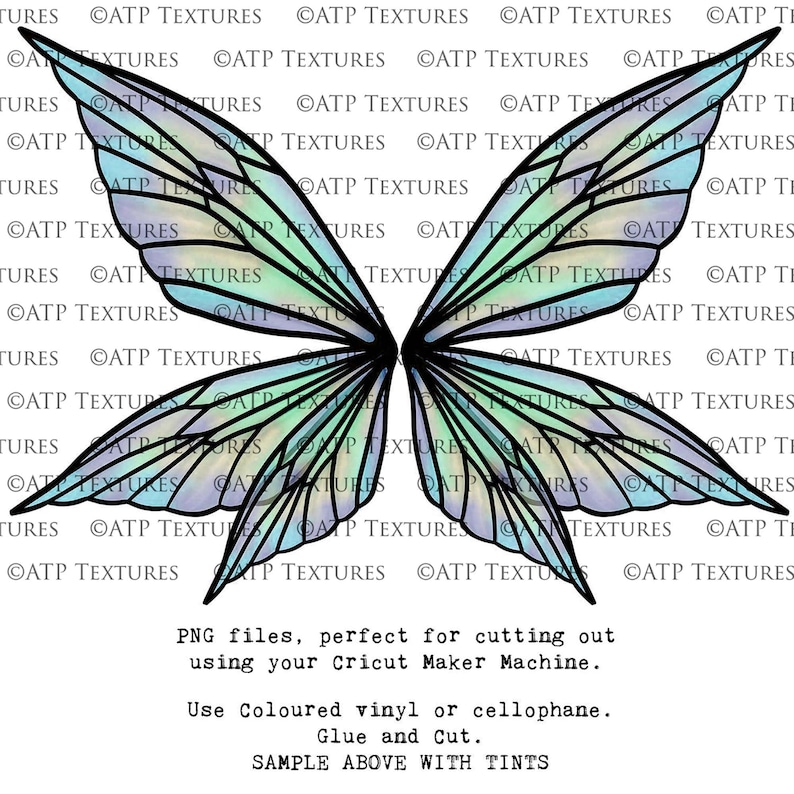 SVG FAIRY WINGS No. 4 For Cricut Maker, Costume, Cosplay Wings, Printable Wing, Templates, Digital, Cutting Machine, Png Clipart image 6