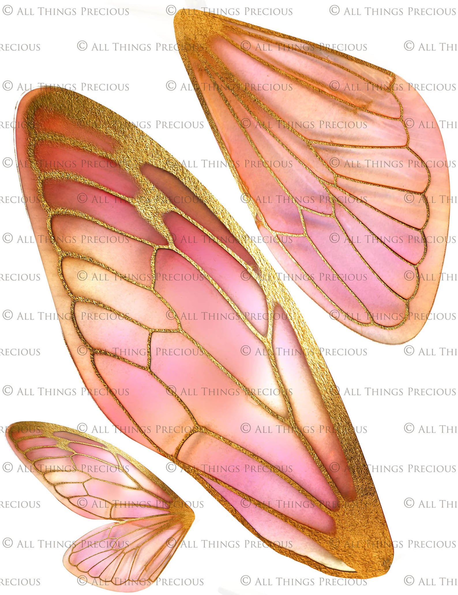 PRINTABLE FAIRY WINGS Set 27 Scrapbooking Clipart Digital - Etsy
