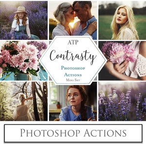 PHOTOSHOP ACTIONS - CONTRAST Mini Set / Photography, Digital, Photoshop Edit, Editing Actions, Beautiful Actions, Photo Filters