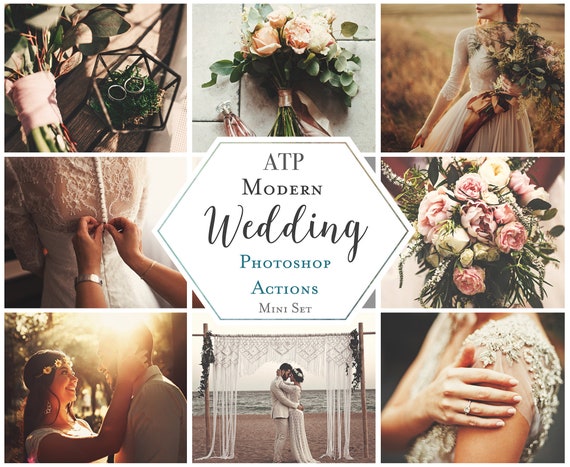 PHOTOSHOP ACTIONS for Photographers - Modern WEDDING Mini Set / Photography, Digital Edit, Photo Action, Newborn, Influencer Filters Il_570xn