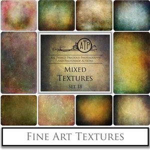 ATP TEXTURES - Fine Art MIXED Set 18 for Photography, Scrapbooking Backgrounds, Digital Print, Photoshop Overlays