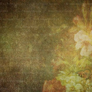 10 Fine Art Floral TEXTURES Old Masters Background Set 4 / Photography, High Res, Digital Scrapbooking, Flower Print, Photoshop Overlays image 9