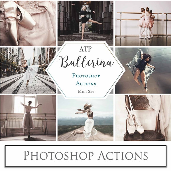 PHOTOSHOP ACTIONS for Photography, Ballerina Digital Photo Edit, Newborn, Family, Wedding, Maternity. ATP Textures