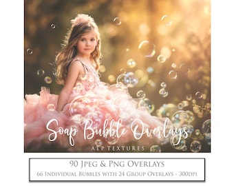 Soap Bubble OVERLAYS, Png Clipart, Photo Overlay, Transparent Bubbles, Digital Art, Photo Editing for Fine Art Photography, AI. ATP Textures