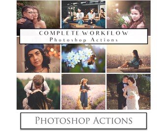 60 Fine Art PHOTOSHOP ACTIONS - Complete Workflow Photoshop Actions. Dla noworodków, kobiet w ciąży, dzieci, fotografów ślubnych i rodzinnych!