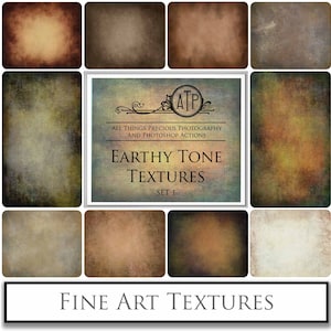 10 TEXTURES d'arte -EARTHY Set 1 / Sfondo strutturato, Jpeg ad alta risoluzione, Sovrapposizioni fotografiche, Risorse Photoshop