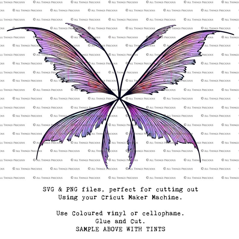 SVG, PNG Clipart, Fairy Wings, for Cricut and Silhouette Machine. Cut out and make real fairy wings. For Costumes, Halloween, Cosplay, Adult or Child size. Use in Wedding invites, Sublimation print or decorations. Faerie Wings, Butterfly, Dragonfly.