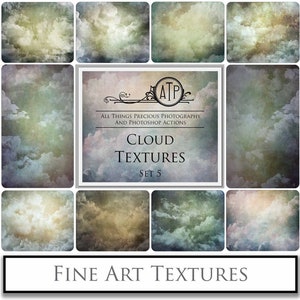 10 TEXTURAS de Bellas Artes - NUBES Set 5 - Superposiciones digitales, textura de fotografía, telón de fondo de alta resolución, superposición de Photoshop, fondo de Scrapbooking