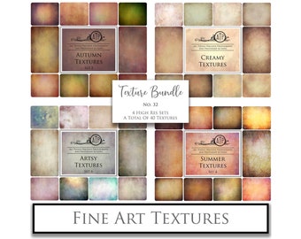 40 Fine Art TEXTURES, Digital BUNDLE No. 32. Photography, Scrapbooking Papers, Overlays, Background, Photoshop Backdrop, High Resolution.