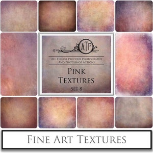 10 Fine Art TEXTURES - PINK Overlays Set 8 / Photography High Res, Digital Scrapbooking, Background Texture, Photoshop Overlays, Backdrop