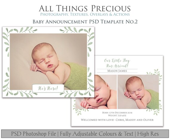birth announcement no photo
