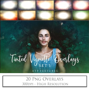 Png OVERLAYS - Tint vignet nr. 5 / foto-overlay, textuur-overlay, Photoshop clipart, digitale achtergrond