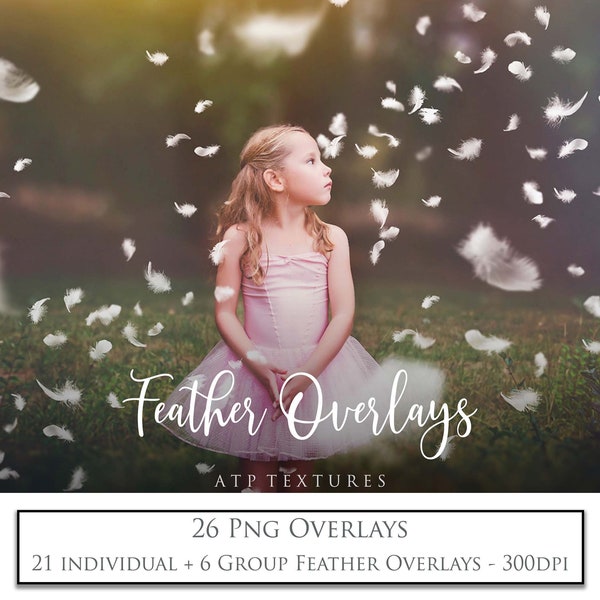 30 PNG OVERLAYS, Feather Overlay, Photography, Photoshop, Fine Art, Angel Feathers, Fine Art, High Resolution, Digital editing Effects