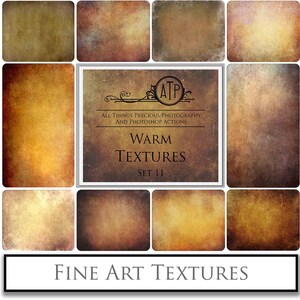 10 Fine Art TEXTURES - WARM Set 11 / Photography Backdrop, High Res, Digital Scrapbooking, Background Texture, Photoshop Overlays, Jpeg
