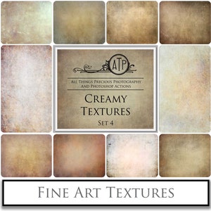 10 TEXTURE d'arte - CREAMY Set 4, Sfondo fotografico DIGITALE, Carta per scrapbooking, Alta risoluzione, Sovrapposizioni Adobe® Photoshop, Texture