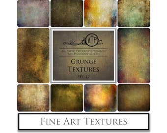 10 Fine Art TEXTURES - GRUNGE Set 12 / Digital Download, Textured Backdrop, Photo Background, Scrapbooking, Adobe® Photoshop Textures
