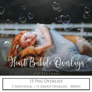 30 Bubble Overlays - Hartbellen / Png Clipart, Digitale Overlay, Fotografie, Photoshop, Fotobewerking