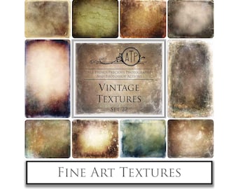 10 FINE ART TEXTURES - Vintage Set 22 / Photo Overlays, High Res, Scrapbooking Background Texture, Photoshop Overlay, Digital Backdrop