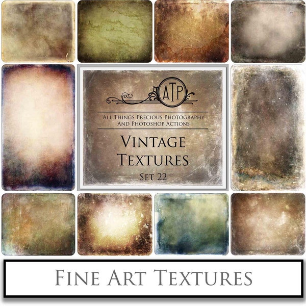 10 FINE ART TEXTURES - Vintage Set 22 / Photo Overlays, High Res, Scrapbooking Background Texture, Photoshop Overlay, Digital Backdrop