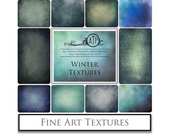 10 Fine Art DIGITAL TEXTURES - WINTER Set 1  / Texture, Textured Overlays, High Res Texture, Scrapbooking Paper, Photography Overlay