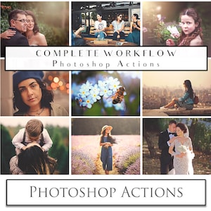 60 Fine Art PHOTOSHOP ACTIONS, Complete Workflow Photoshop Actions. For Newborn, Maternity, Child, Wedding and Family Photographers!