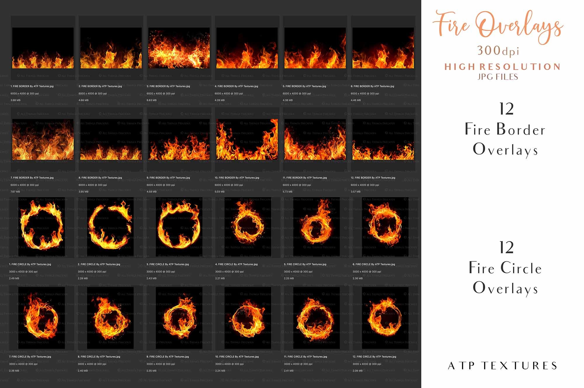 145 Fire Overlays Bundle, Fire Ring, Fire Circle, Fireball, Candle ...