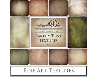 10 Fine Art TEXTURES - EARTHY Set 3, Textured Background, High Resolution, Digital Photography, Photoshop Overlays