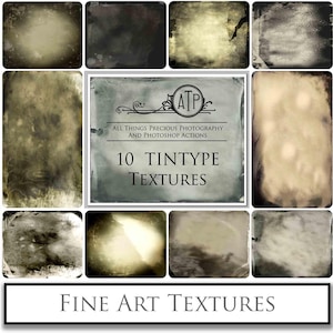 10 Fine Art TEXTURES - VINTAGE TINTYPE Texture / Photoshop Overlays Photography, Scrapbooking, Grunge Background, High Res, Old Photo