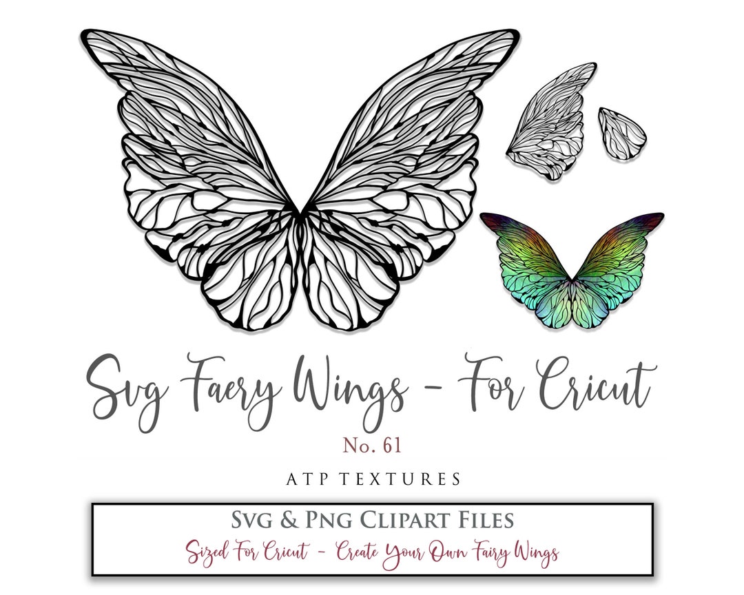 SVG FAIRY WINGS No. 61 for Cricut Maker / Costume, Cosplay Wings ...
