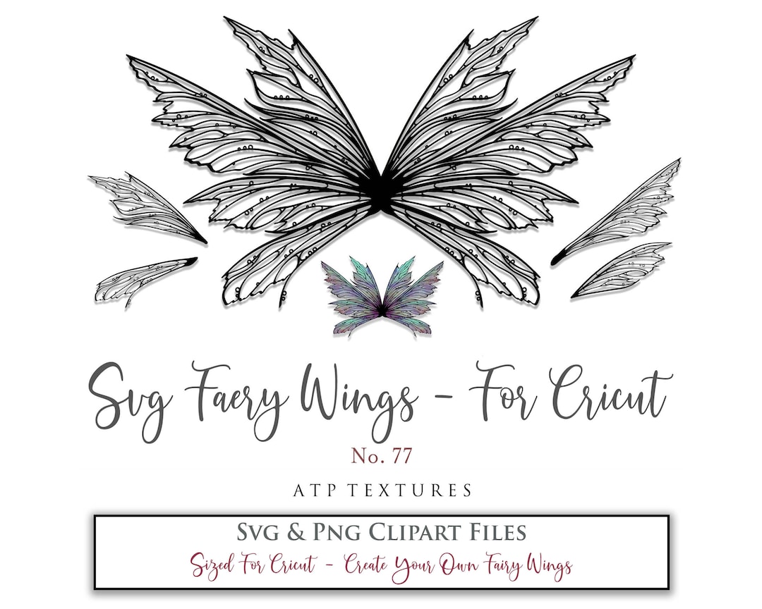 SVG FAIRY WINGS No. 77 - for Cricut Maker / Costume, Cosplay Wings ...