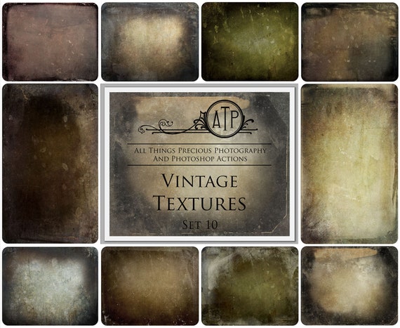 10 Fine Art TEXTURES - VINTAGE Set 10 / Overlays, Photography Texture, High Res, Scrapbooking, Background, Photoshop Texture, Old Photo Il_570xn