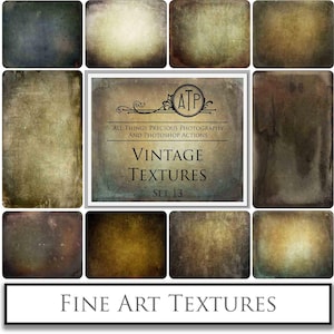 10 Fine Art TEXTURES - VINTAGE Set 13 / High Resolution Art, Scrapbooking Paper, Digital Background Texture, Photoshop Overlay