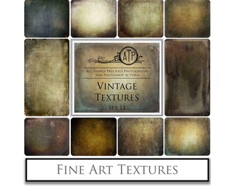 10 Fine Art TEXTURES - VINTAGE Set 13 / High Resolution Art, Scrapbooking Paper, Digital Background Texture, Photoshop Overlay