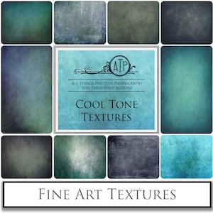 10 Fine Art TEXTUREN - COOL Set 1 / Fotografie, Hoge Res, Scrapbooking, Achtergrondstructuur, Adobe® Photoshop Overlays, Digitale Achtergrond