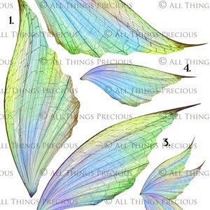 Printable Fairy Wings. For Art Dolls, Adults, Children. High resolution, png files. This is a digital product. Print and cut. Paper craft. Create fairy wing earrings or crown jewellrey from these designs. Commercial licence is available.