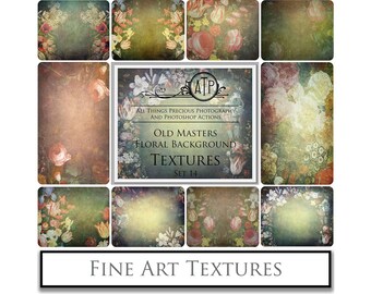 10 Fine Art Textures - Flower Background Set 14 / Digital Overlay, Photography Texture, High Res, Scrapbooking, Floral Print, Photoshop