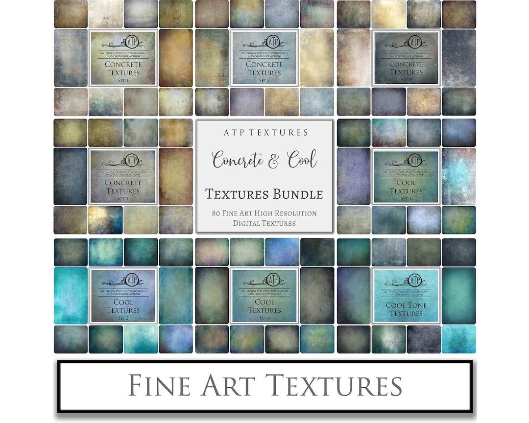 TEXTURES BUNDLE 8 - Cool Blue and Concrete, Photo Editing, Textured ...